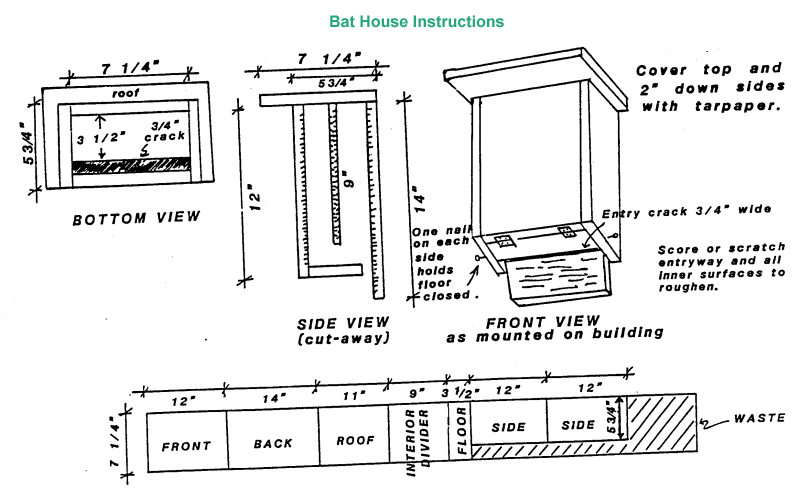 Guies Mn Dnr Bat House Plans