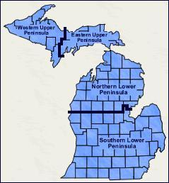 Image of Michigans four regions